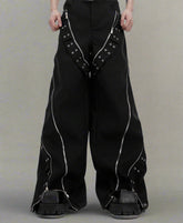 Men's Japanese Streetwear Zipped Pants